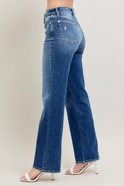 Judy Blue Full Size High Waist 90's Straight Leg Jeans - Bitsy Gypsy Boutique