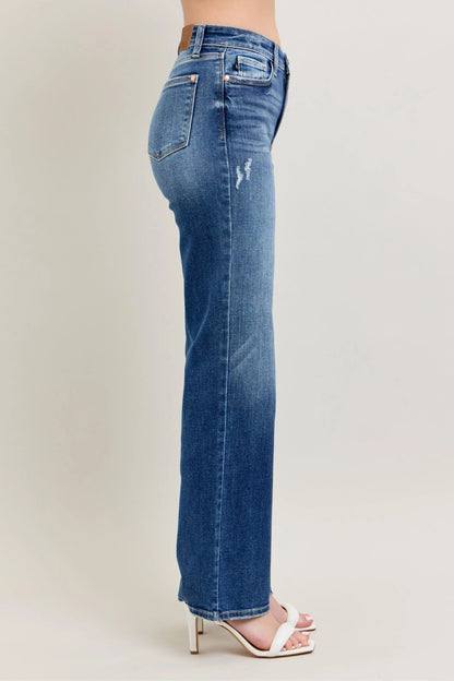 Judy Blue Full Size High Waist 90's Straight Leg Jeans - Bitsy Gypsy Boutique