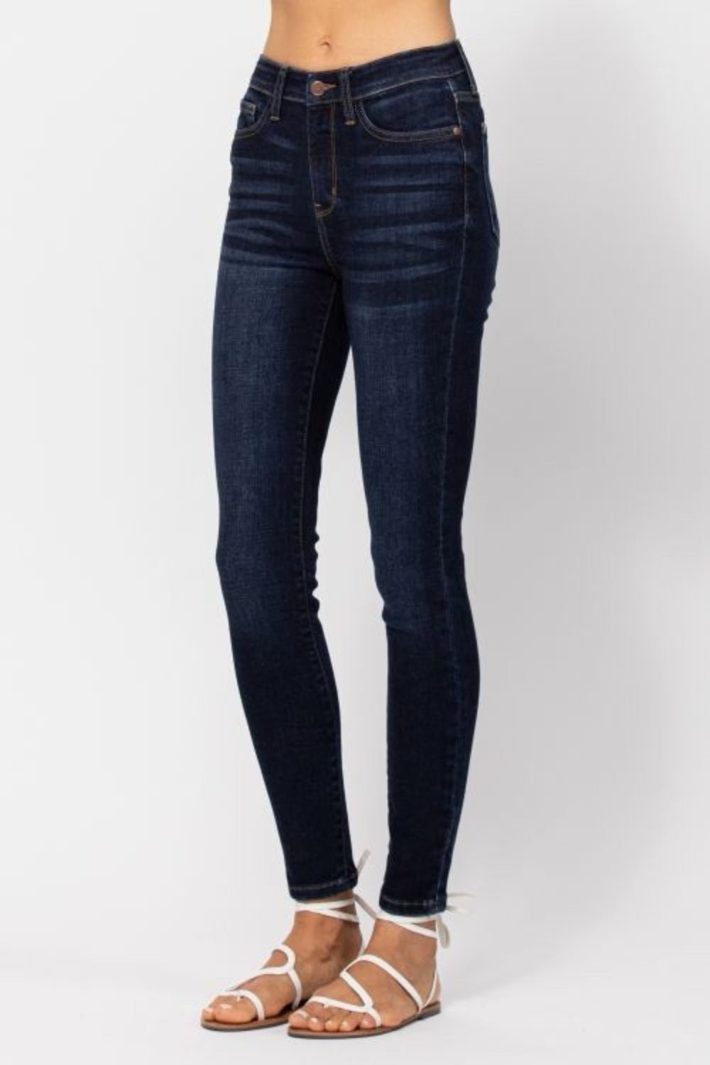 Judy Blue Full Size High Waist Handsand Skinny Jeans - Bitsy Gypsy Boutique