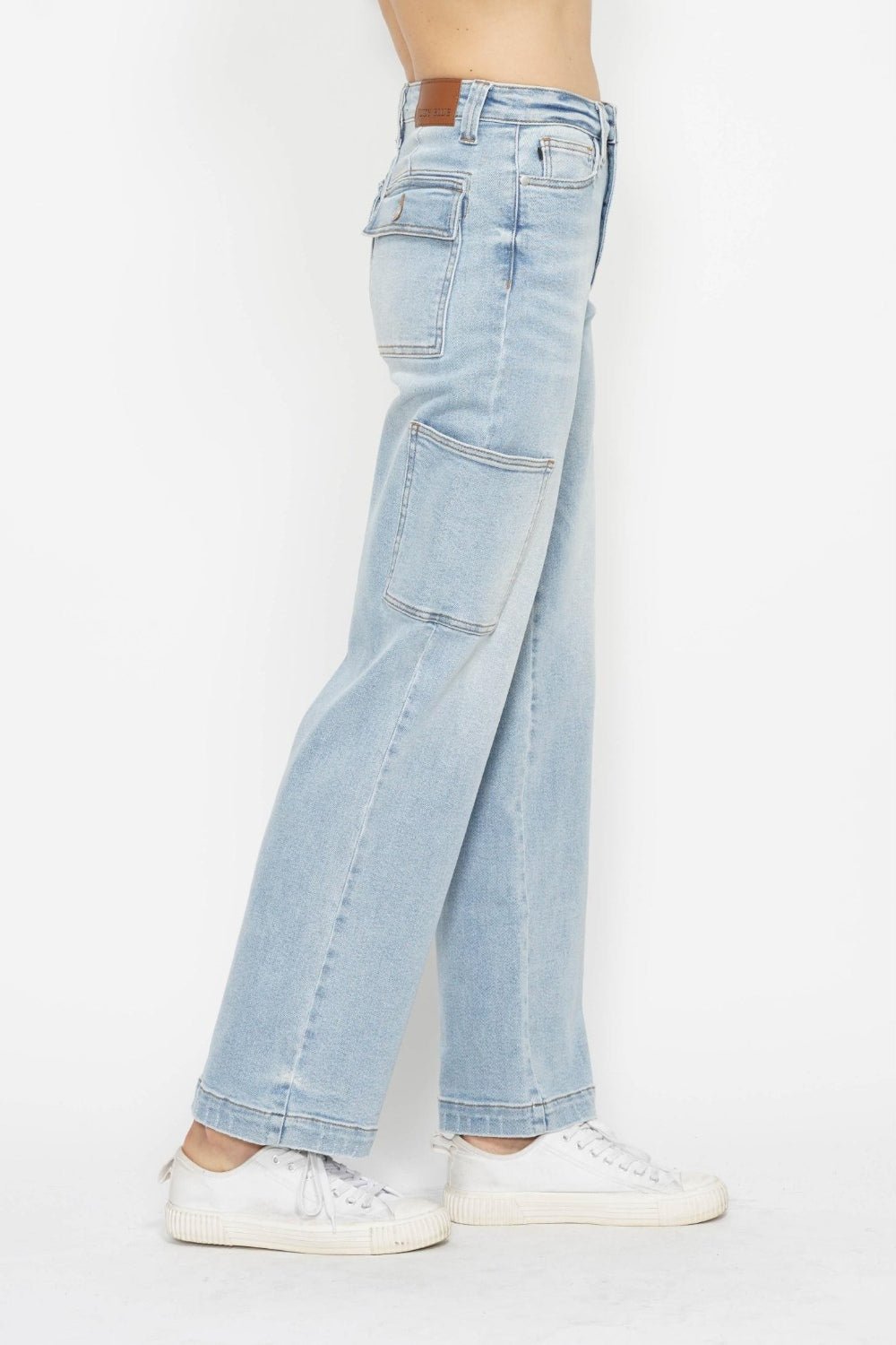 Judy Blue Full Size High Waist Straight Cargo Jeans - Bitsy Gypsy Boutique