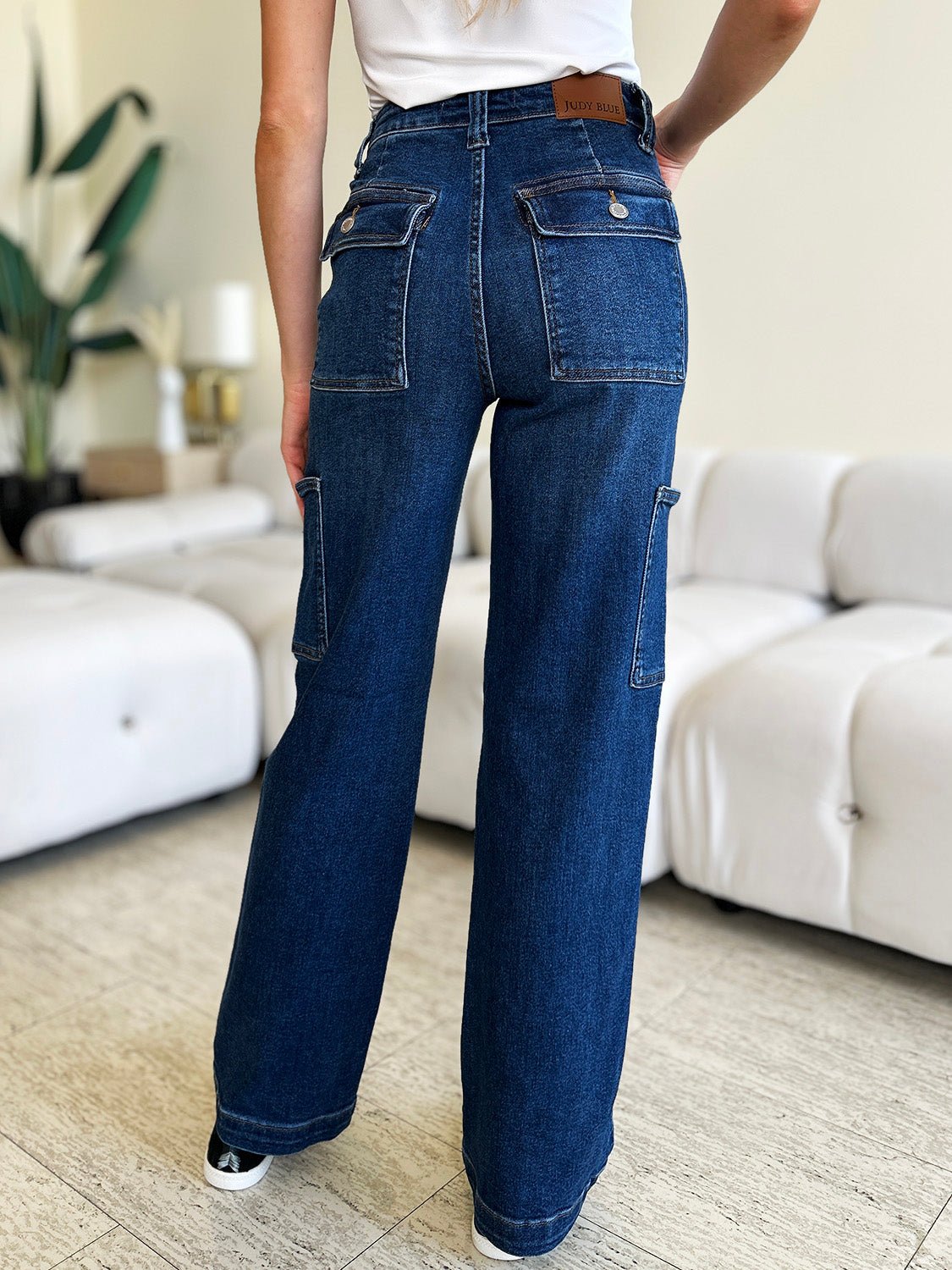 Judy Blue Full Size High Waist Straight Cargo Jeans - Bitsy Gypsy Boutique