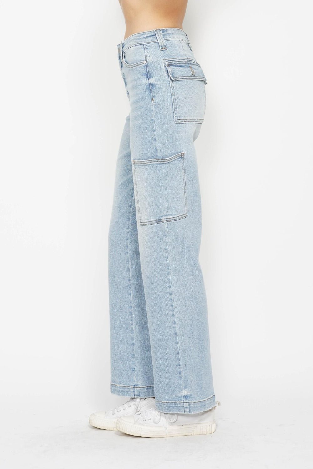 Judy Blue Full Size High Waist Straight Cargo Jeans - Bitsy Gypsy Boutique