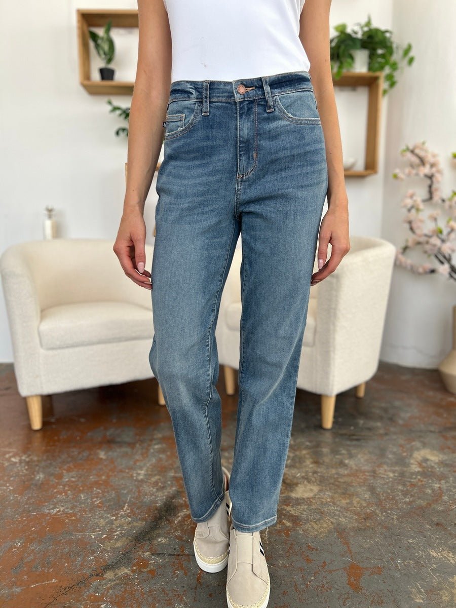 Judy Blue Full Size High Waist Straight Jeans - Bitsy Gypsy Boutique