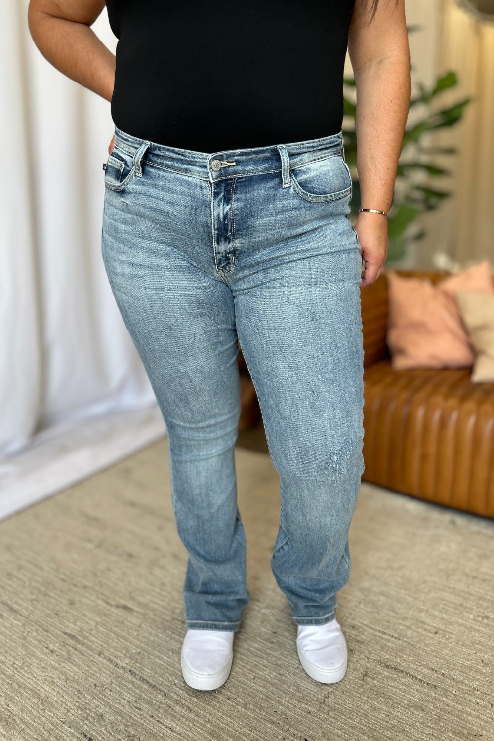 Judy Blue Full Size Medium Rise Bootcut Jeans - Bitsy Gypsy Boutique