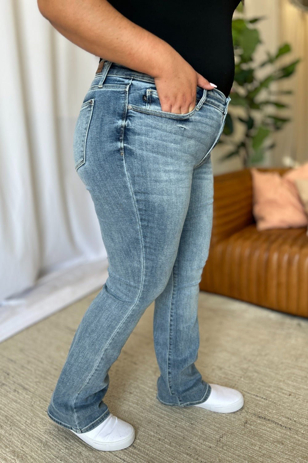 Judy Blue Full Size Medium Rise Bootcut Jeans - Bitsy Gypsy Boutique