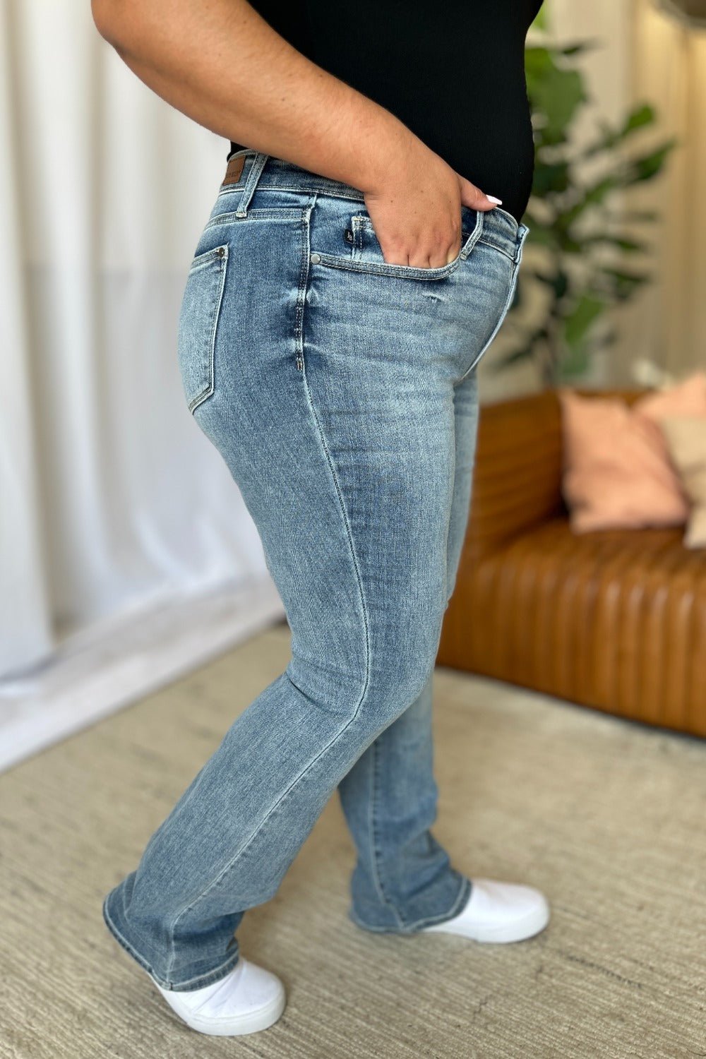 Judy Blue Full Size Medium Rise Bootcut Jeans - Bitsy Gypsy Boutique