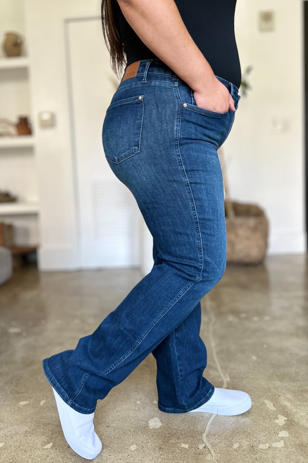 Judy Blue Full Size Tummy Control Straight Jeans - Bitsy Gypsy Boutique