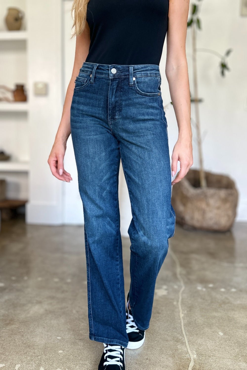 Judy Blue Full Size Tummy Control Straight Jeans - Bitsy Gypsy Boutique