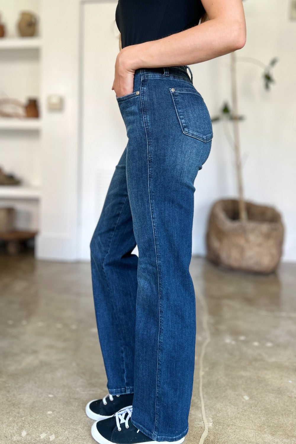 Judy Blue Full Size Tummy Control Straight Jeans - Bitsy Gypsy Boutique