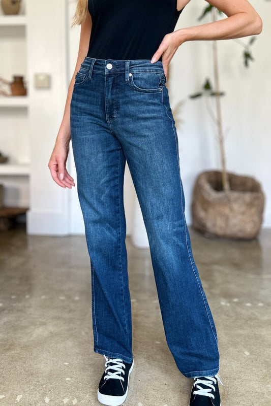 Judy Blue Full Size Tummy Control Straight Jeans - Bitsy Gypsy Boutique