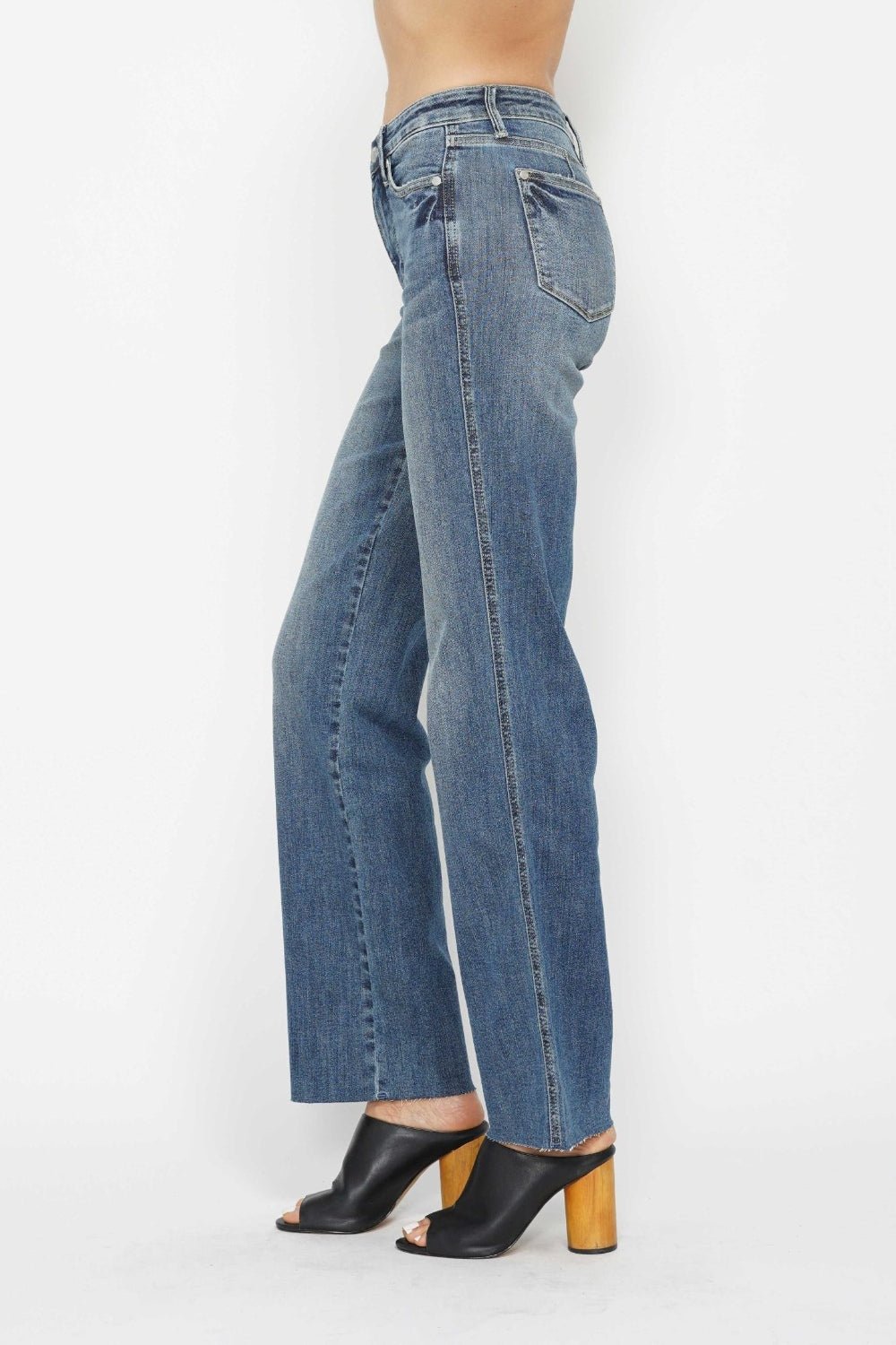 Judy Blue Full Size Tummy Control Straight Jeans - Bitsy Gypsy Boutique