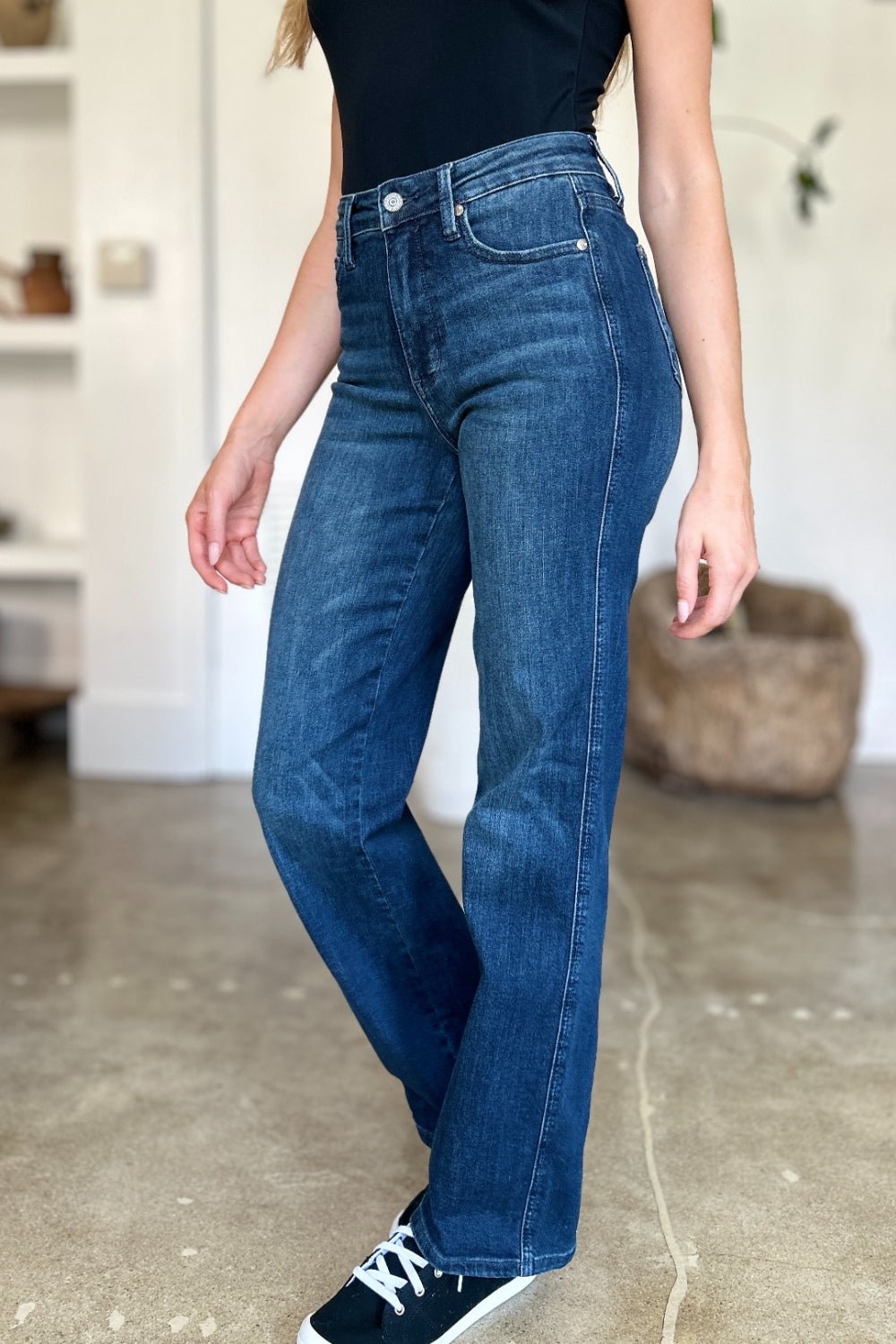 Judy Blue Full Size Tummy Control Straight Jeans - Bitsy Gypsy Boutique