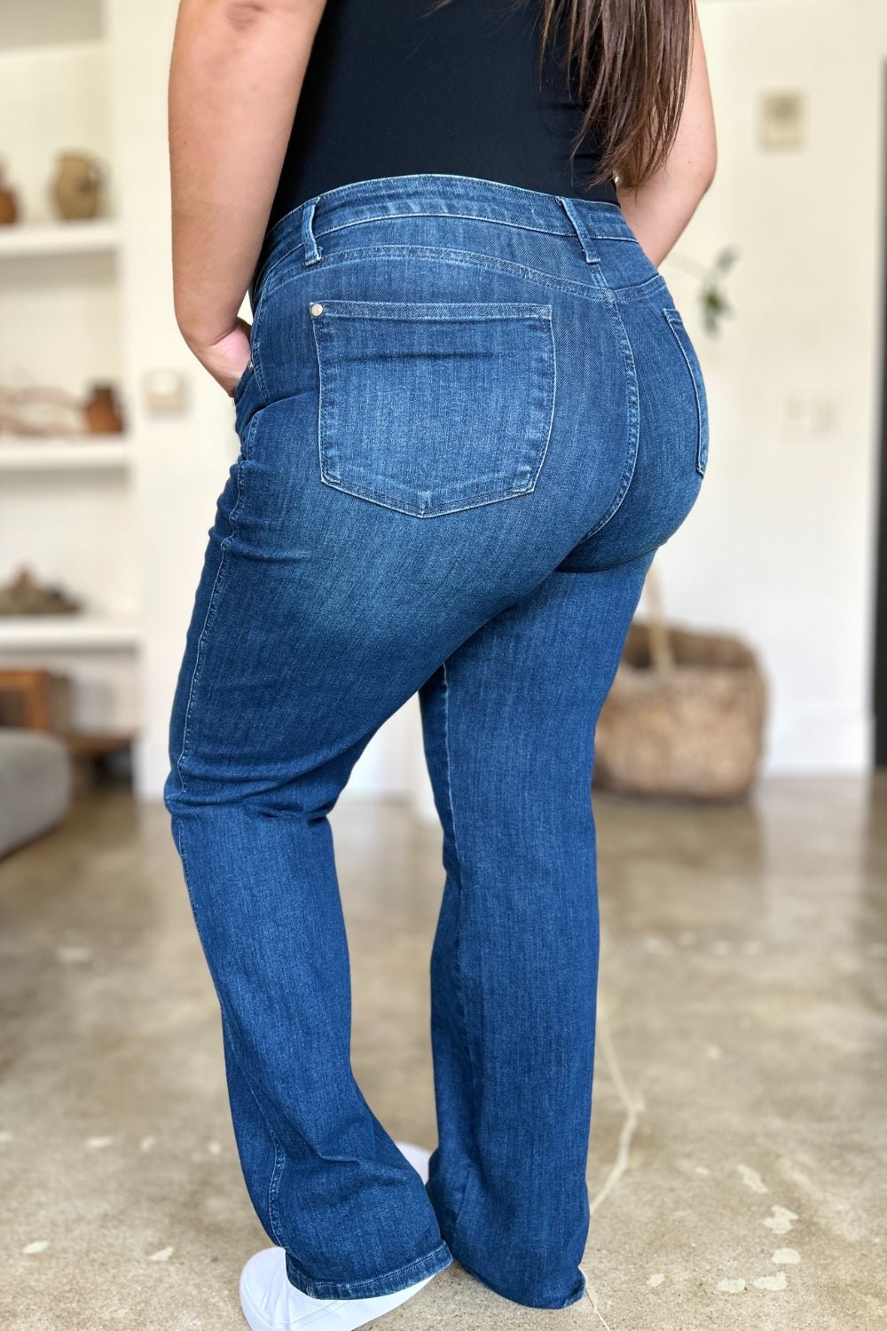 Judy Blue Full Size Tummy Control Straight Jeans - Bitsy Gypsy Boutique