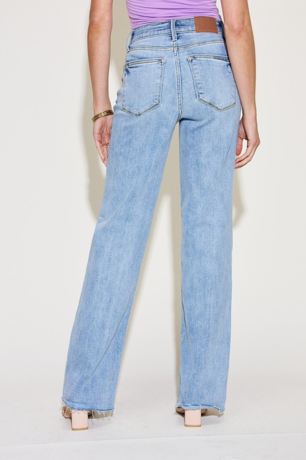 Judy Blue Full Size V Front Waistband Straight Jeans - Bitsy Gypsy Boutique