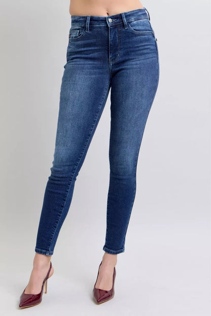 Judy Blue Full Size Washed Thermal Skinny Jeans Plus Size - Bitsy Gypsy Boutique