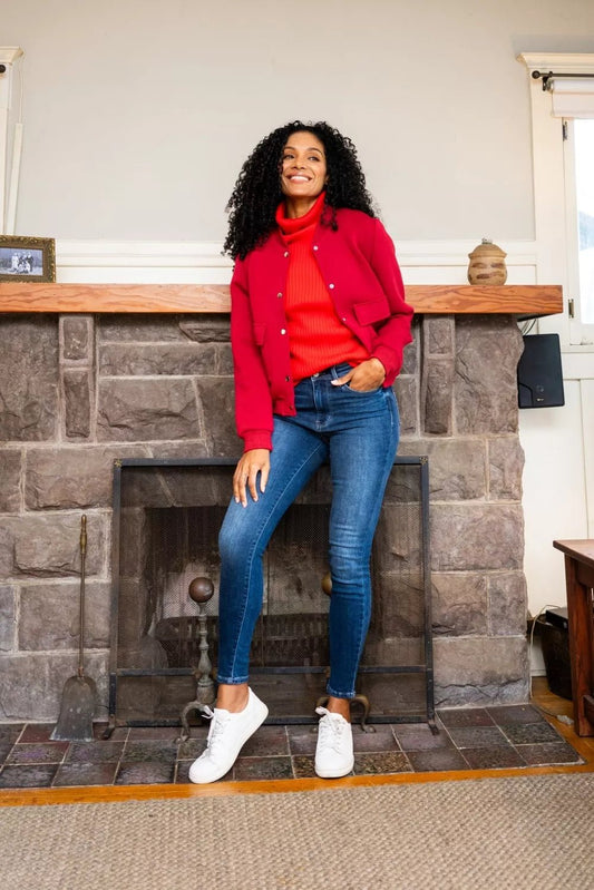 Judy Blue Full Size Washed Thermal Skinny Jeans Plus Size - Bitsy Gypsy Boutique