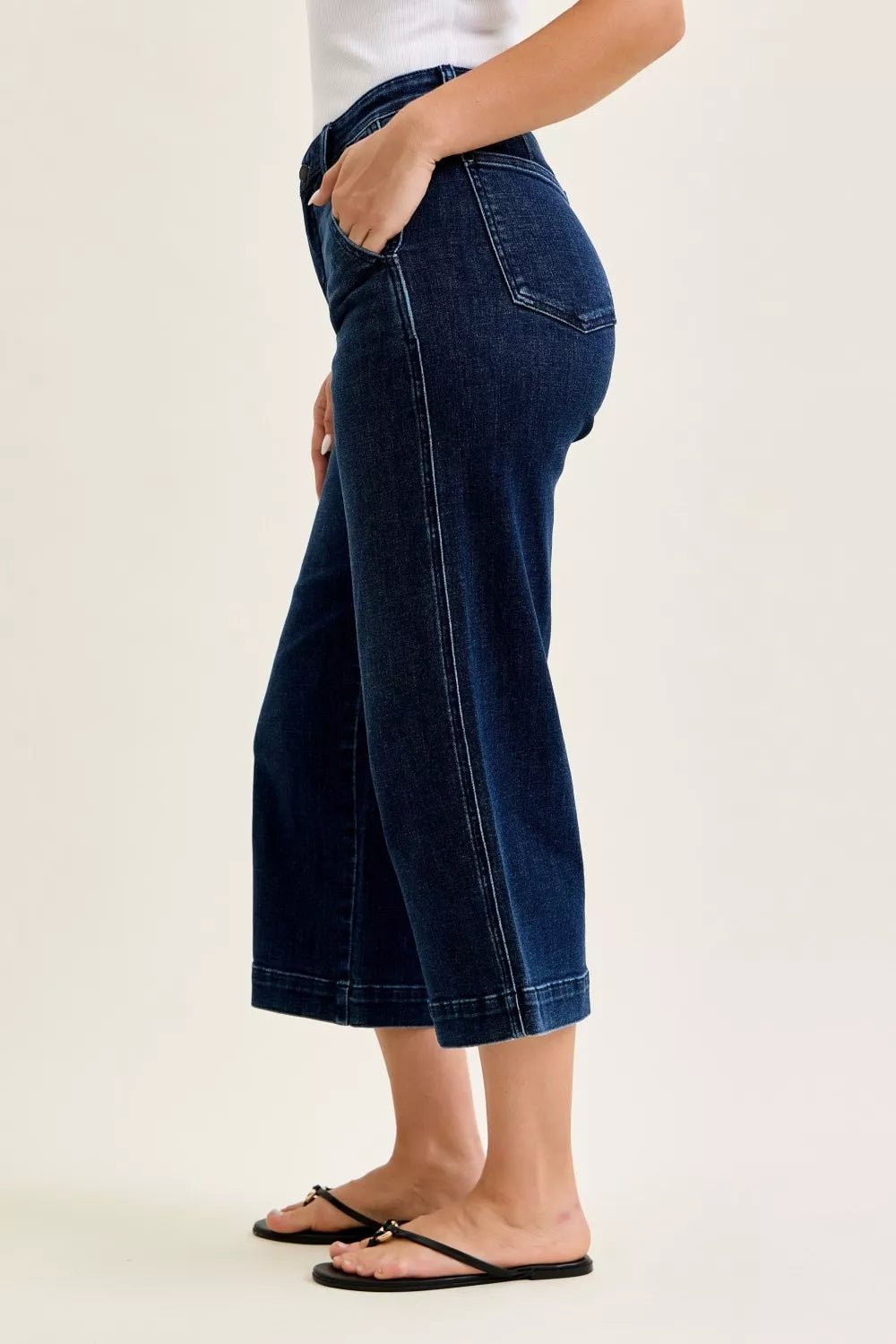 Judy Blue High Waist Ankle Wide Jeans - Bitsy Gypsy Boutique
