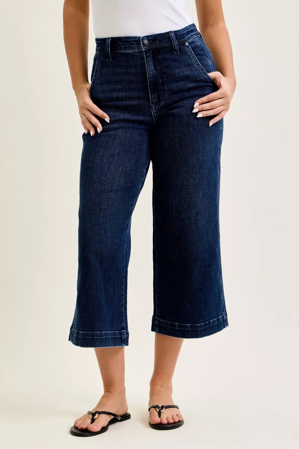 Judy Blue High Waist Ankle Wide Jeans - Bitsy Gypsy Boutique