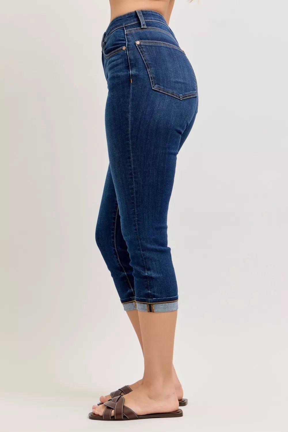 Judy Blue High Waist Capri Jeans with Single Cuff - Bitsy Gypsy Boutique