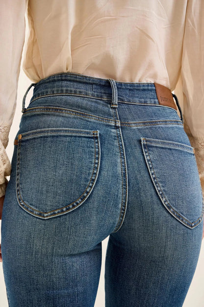 Judy Blue High Waist Double Button Tummy Control Flare Jeans - Bitsy Gypsy Boutique