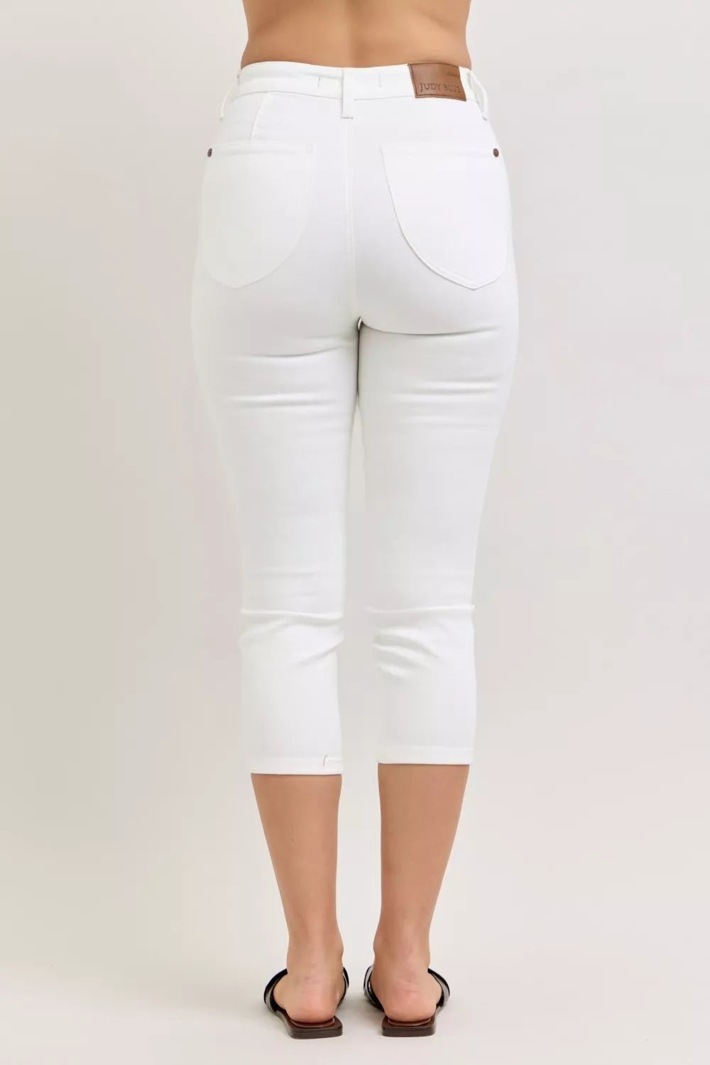 Judy Blue High Waist Extended Waistband Capri Pants with Spade Pockets - Bitsy Gypsy Boutique