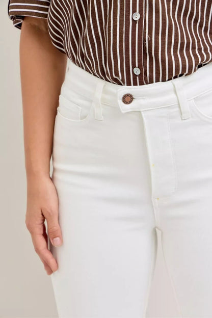 Judy Blue High Waist Extended Waistband Capri Pants with Spade Pockets - Bitsy Gypsy Boutique
