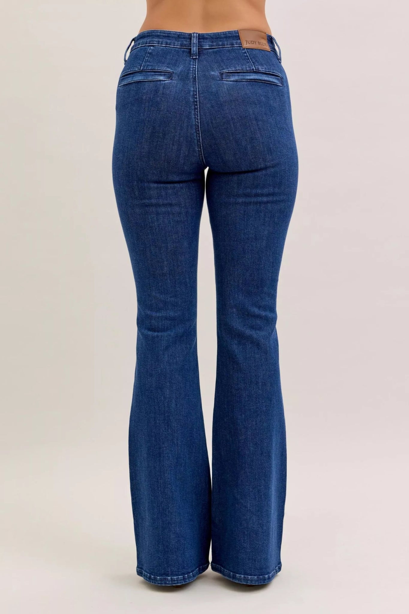 Judy Blue High Waist Flare Jeans with Front Patch Pockets - Bitsy Gypsy Boutique