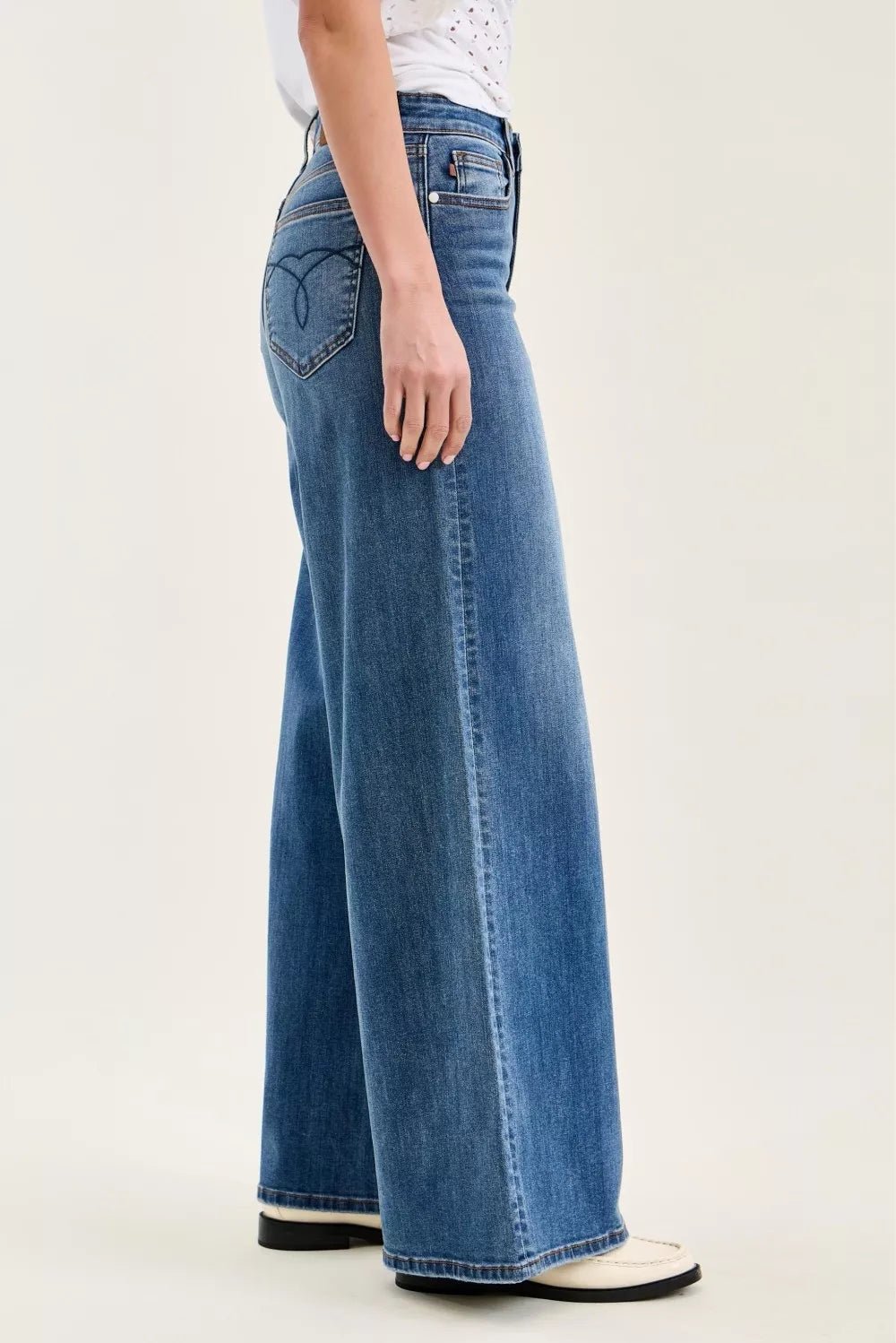 Judy Blue High Waist Palazzo Jeans - Bitsy Gypsy Boutique