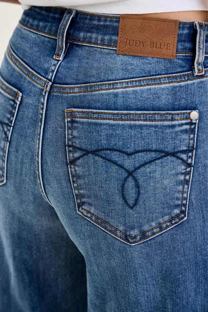 Judy Blue High Waist Palazzo Jeans - Bitsy Gypsy Boutique