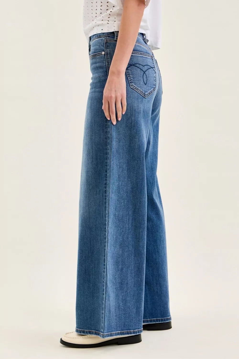 Judy Blue High Waist Palazzo Jeans - Bitsy Gypsy Boutique