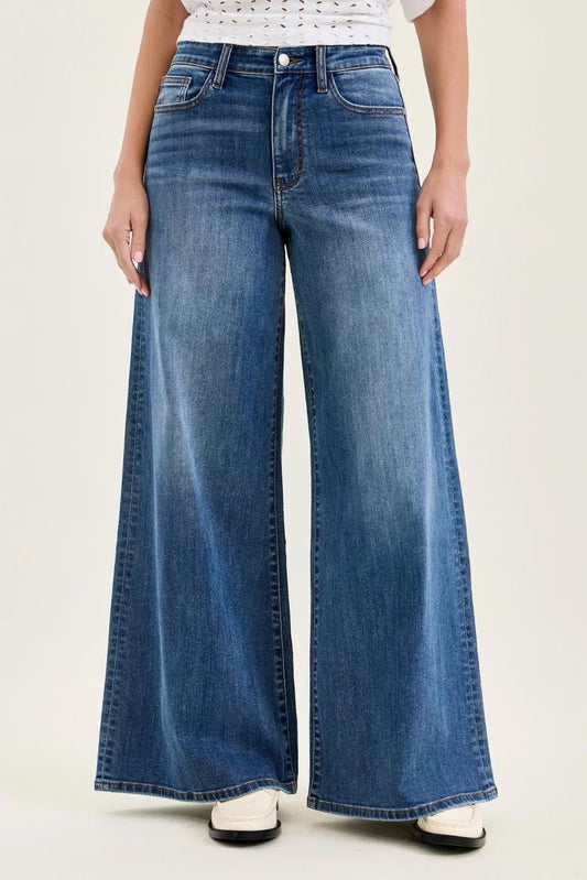 Judy Blue High Waist Palazzo Jeans - Bitsy Gypsy Boutique