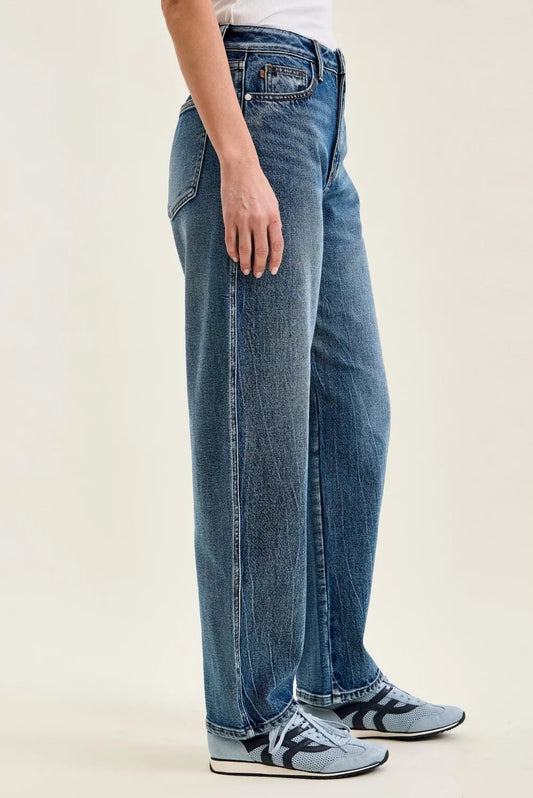 Judy Blue High Waist R.m. "Marlow" Arc Dk Time Weathered Indigo Jeans - Bitsy Gypsy Boutique