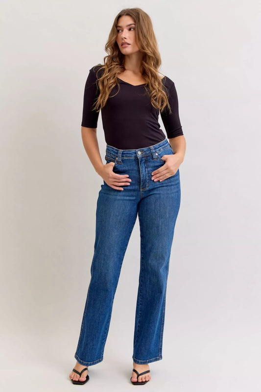 Judy Blue High Waist Tummy Control Straight Jeans - Bitsy Gypsy Boutique