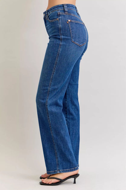 Judy Blue High Waist Tummy Control Straight Jeans - Bitsy Gypsy Boutique