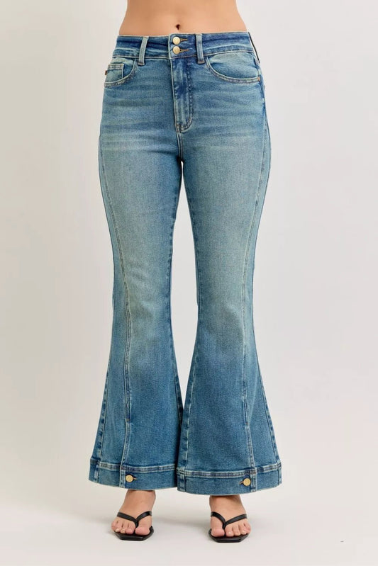 Judy Blue High Waist Vintage Wash Flare Jeans - Bitsy Gypsy Boutique