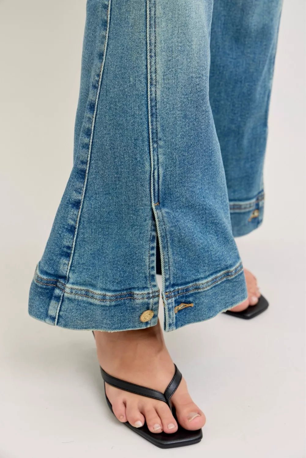 Judy Blue High Waist Vintage Wash Flare Jeans - Bitsy Gypsy Boutique