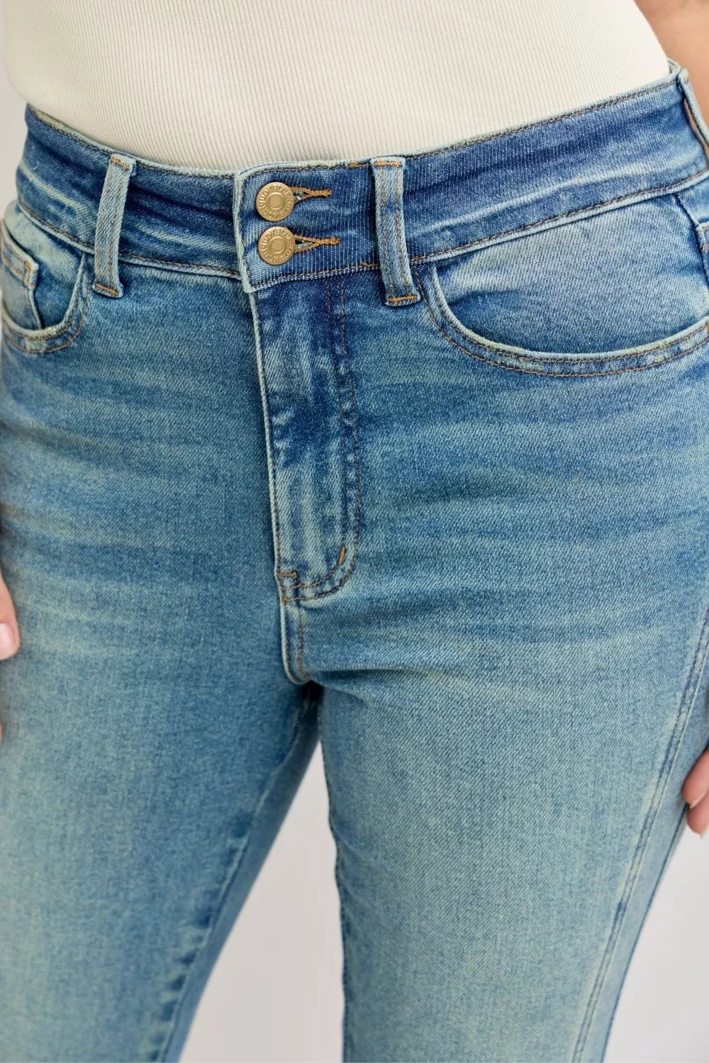 Judy Blue High Waist Vintage Wash Flare Jeans - Bitsy Gypsy Boutique