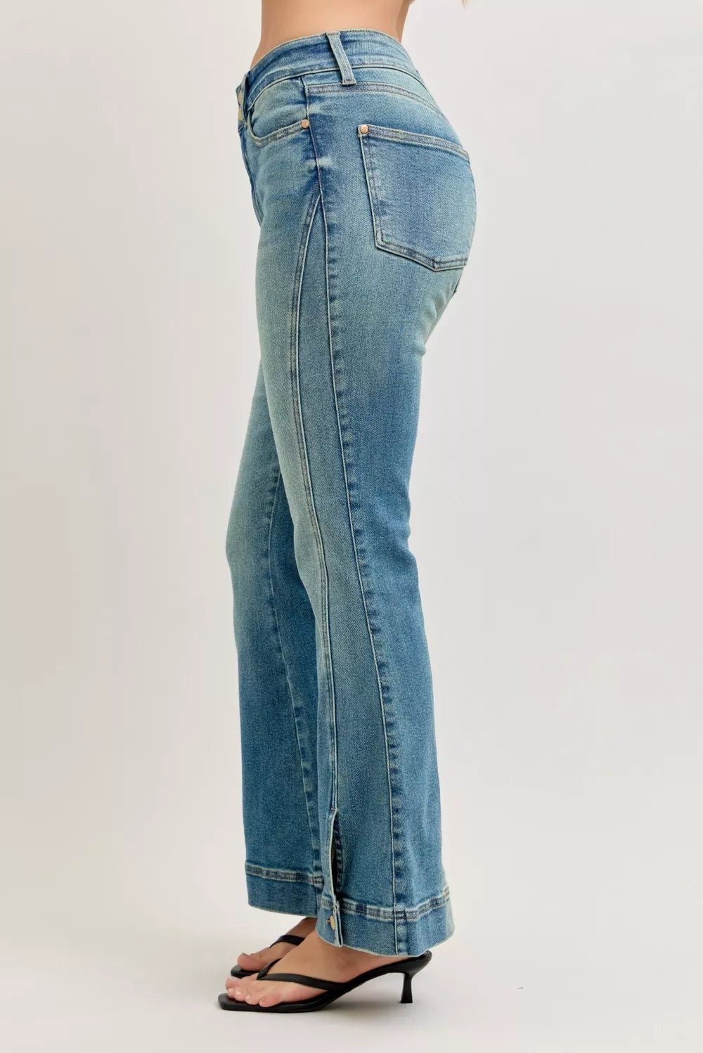 Judy Blue High Waist Vintage Wash Flare Jeans - Bitsy Gypsy Boutique