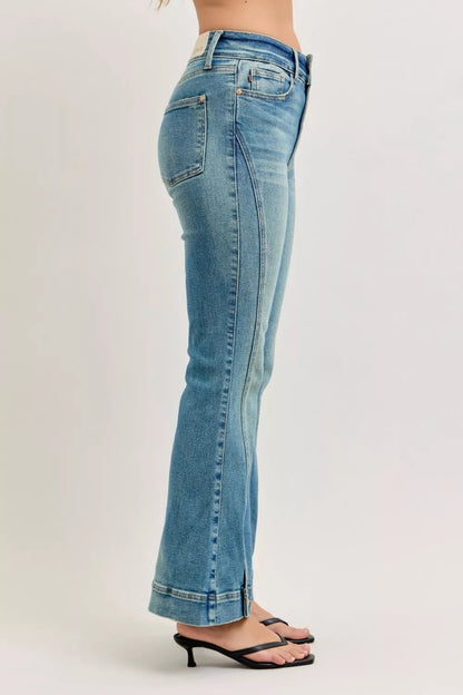 Judy Blue High Waist Vintage Wash Flare Jeans - Bitsy Gypsy Boutique