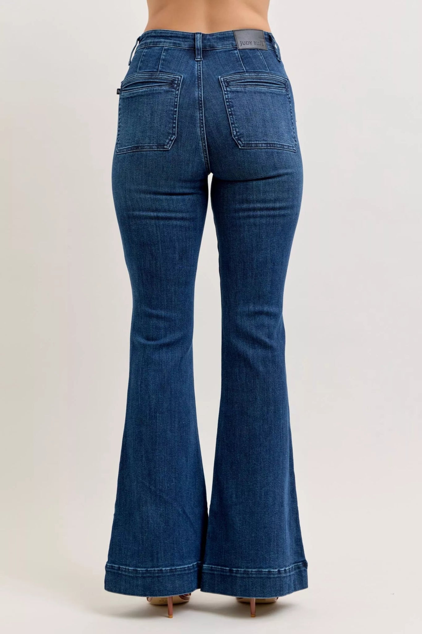 Judy Blue High - Waisted Flare Jeans with Front Pockets - Bitsy Gypsy Boutique