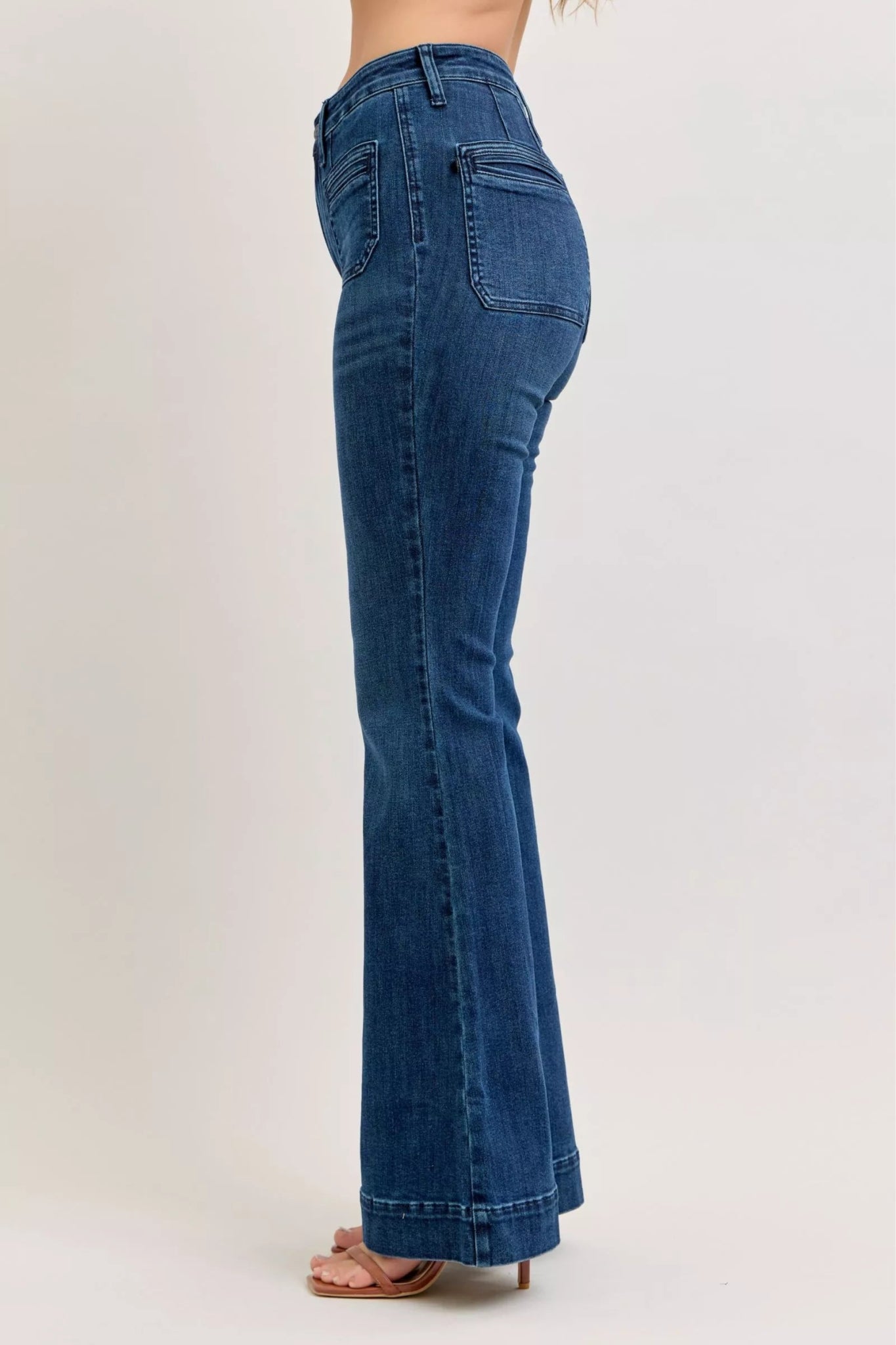 Judy Blue High - Waisted Flare Jeans with Front Pockets - Bitsy Gypsy Boutique