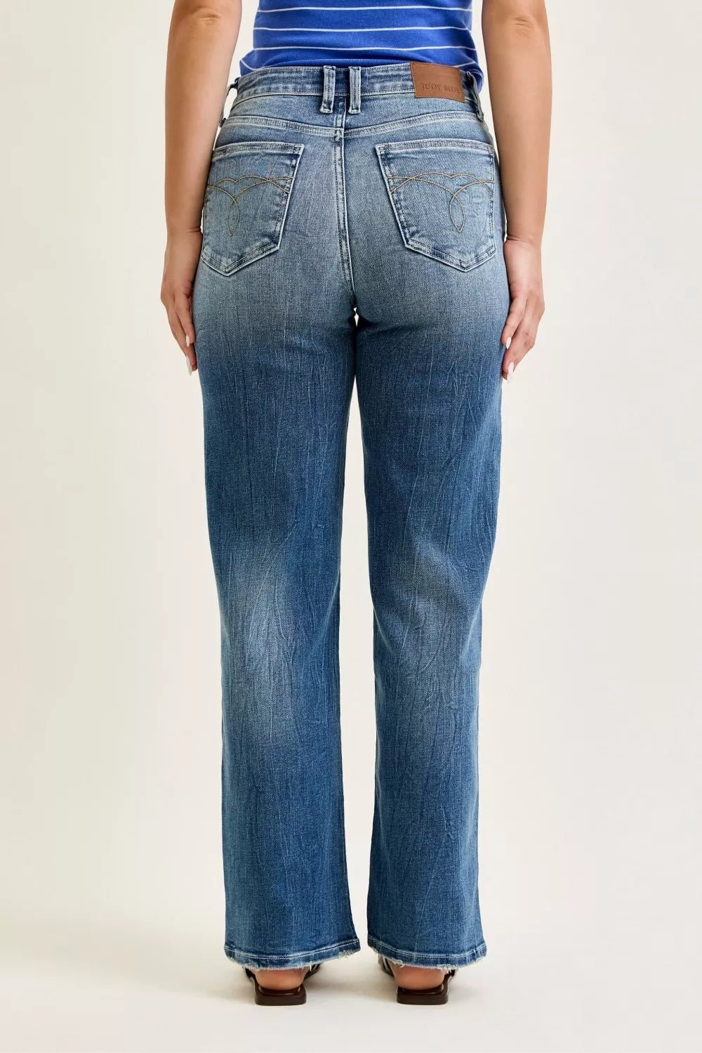Judy Blue Mid Rise 90s Straight Jeans - Bitsy Gypsy Boutique