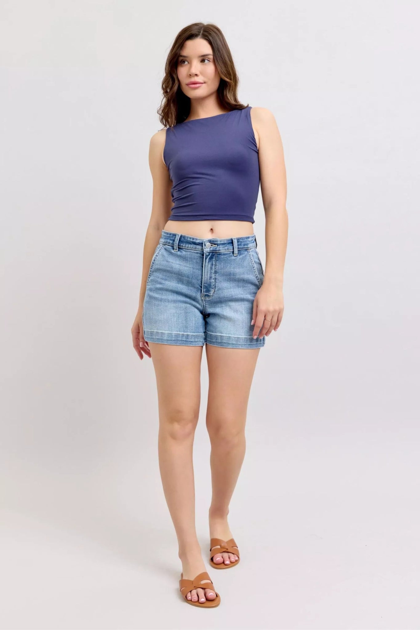 Judy Blue Mid Rise Denim Shorts - Bitsy Gypsy Boutique