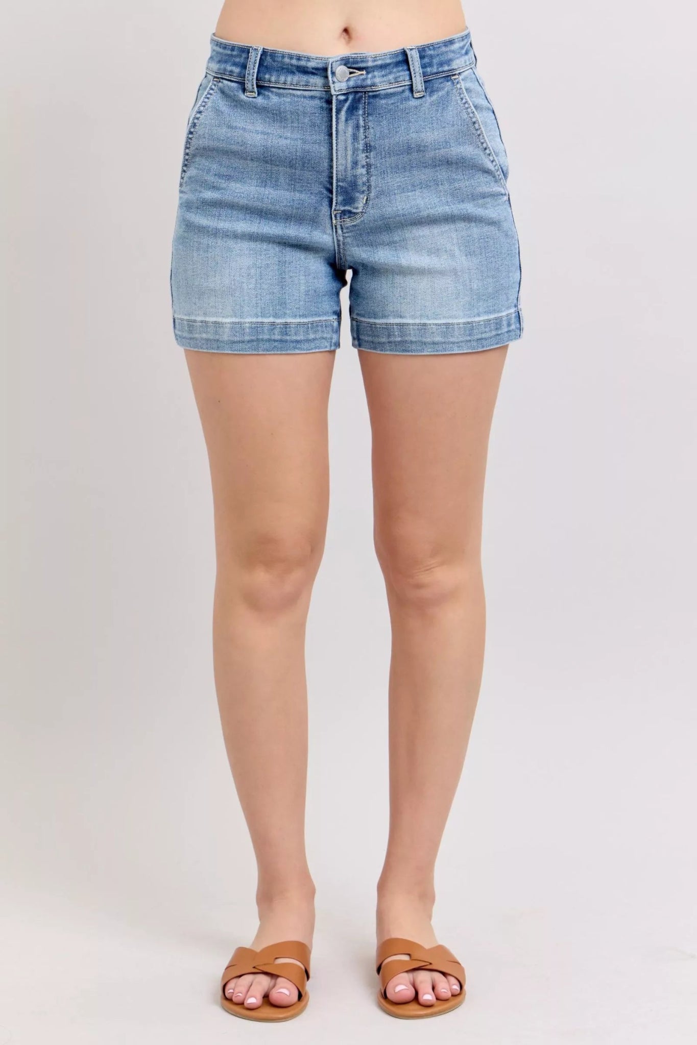Judy Blue Mid Rise Denim Shorts - Bitsy Gypsy Boutique