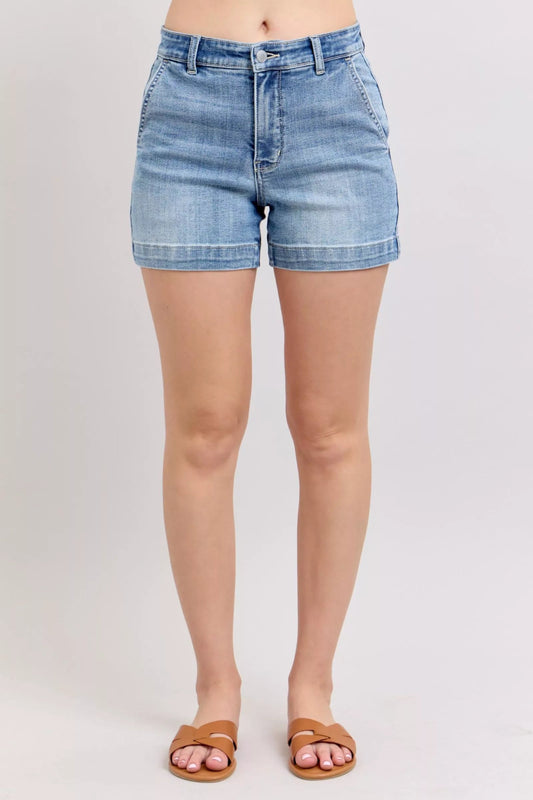 Judy Blue Mid Rise Denim Shorts - Bitsy Gypsy Boutique