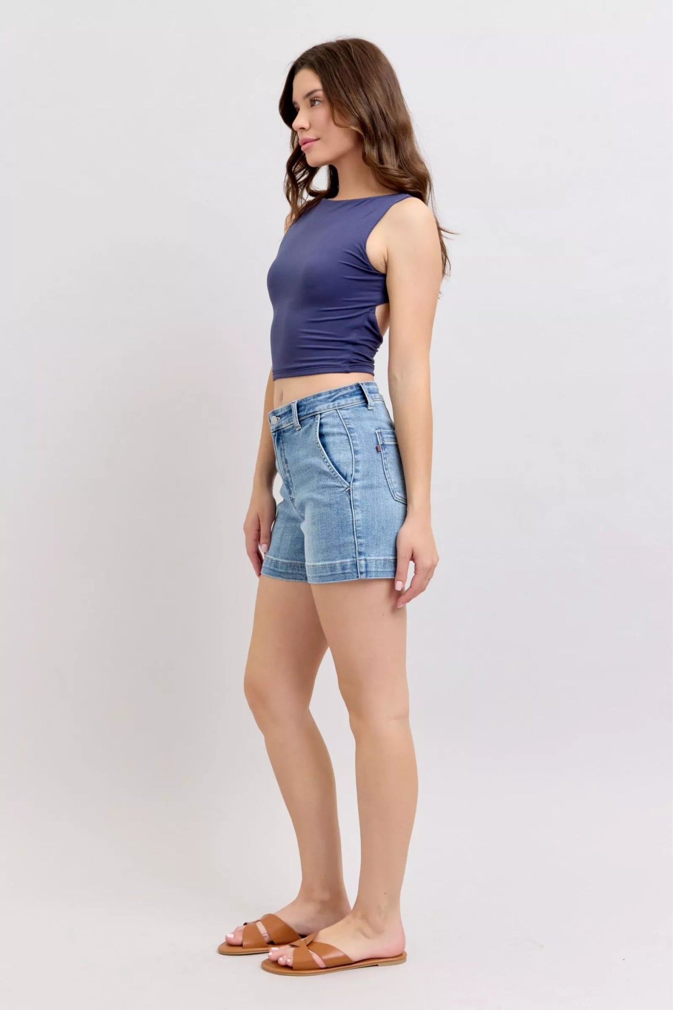 Judy Blue Mid Rise Denim Shorts - Bitsy Gypsy Boutique