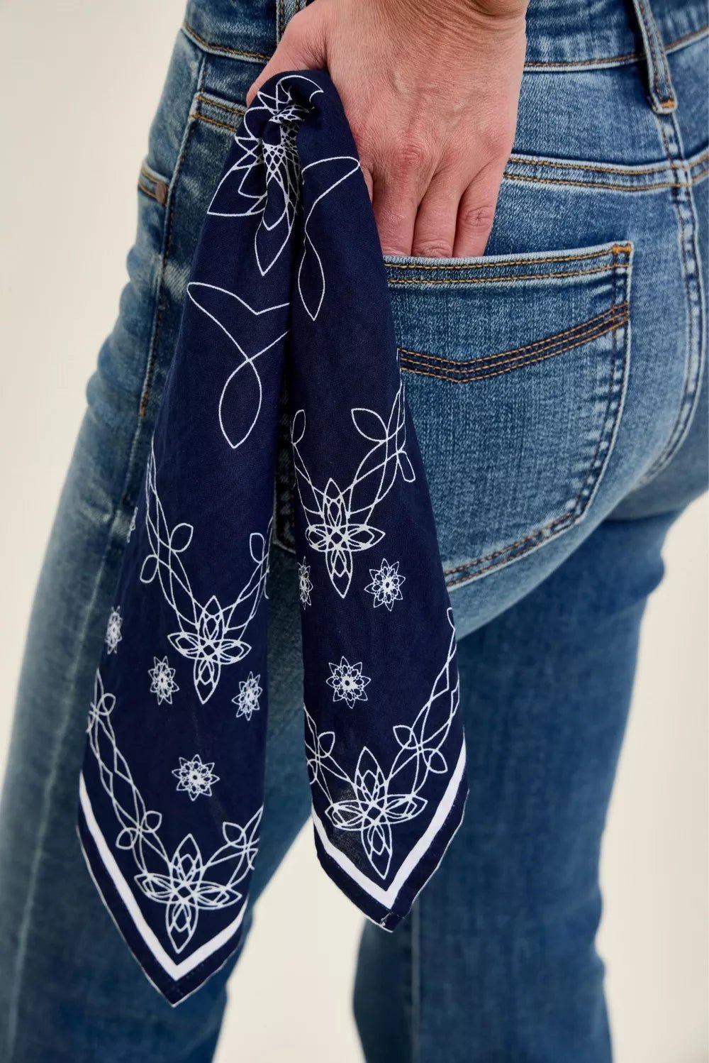 Judy Blue Mid Rise Jaqueline Flare with Triple Needle Back Pkts and Bandana Loop - Bitsy Gypsy Boutique