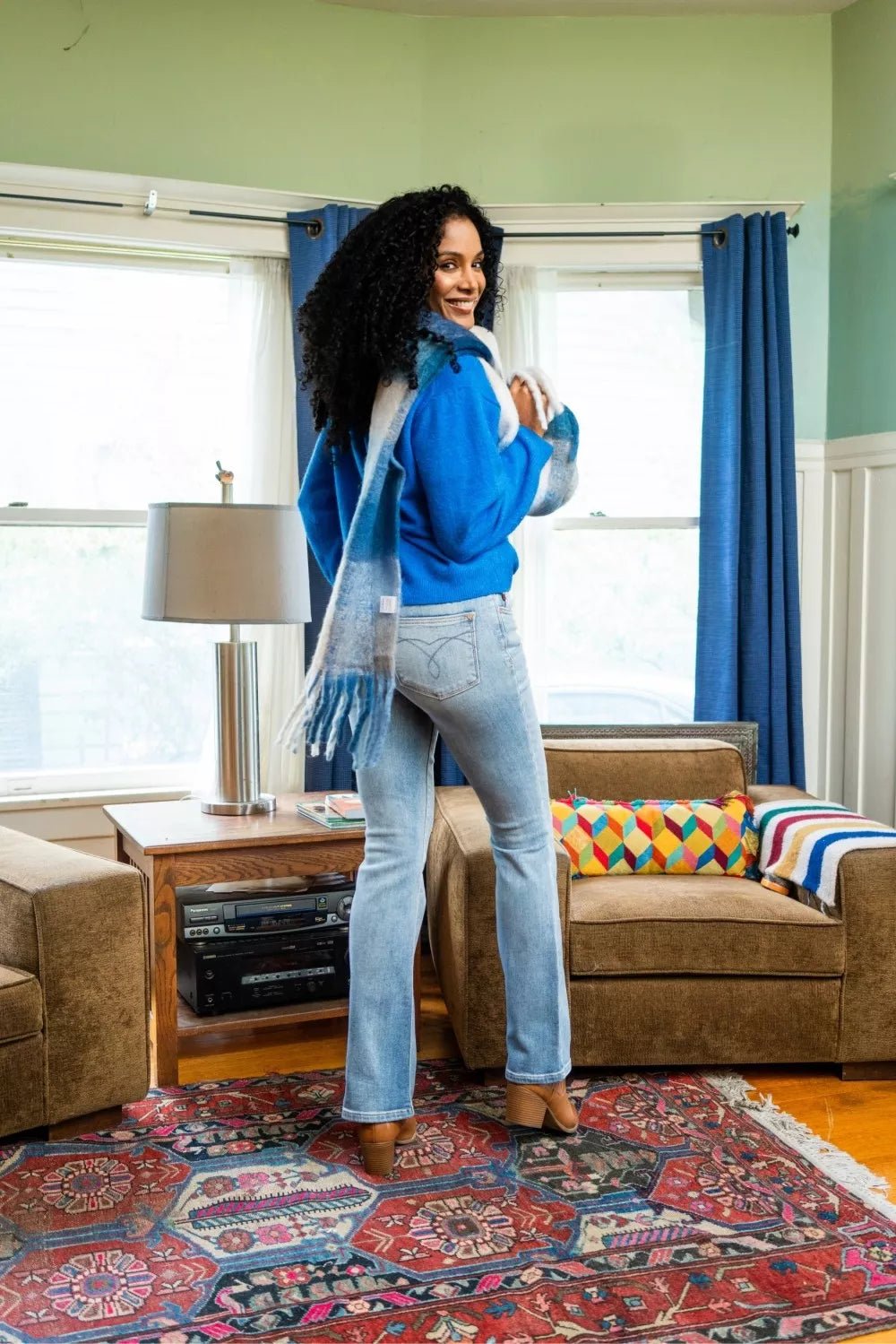 Judy Blue Mid Rise Thermal Bootcut Jeans - Bitsy Gypsy Boutique