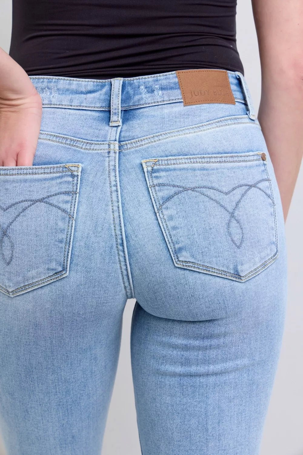 Judy Blue Mid Rise Thermal Bootcut Jeans - Bitsy Gypsy Boutique