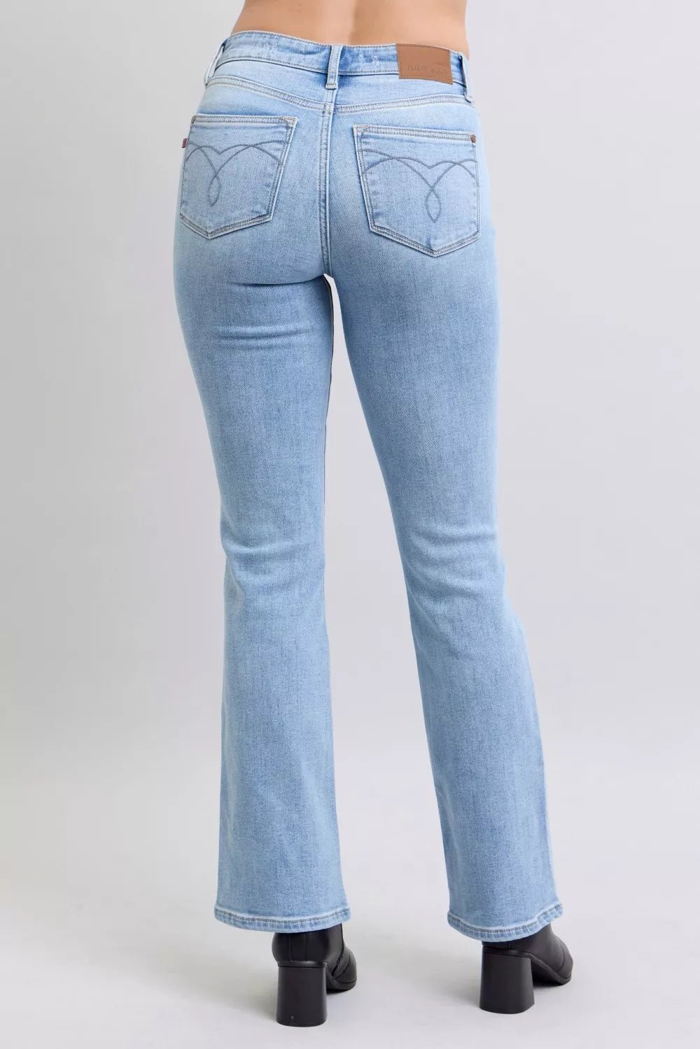 Judy Blue Mid Rise Thermal Bootcut Jeans - Bitsy Gypsy Boutique